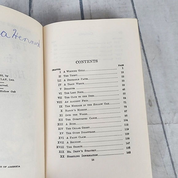 Vintage Nancy Drew 1935 The Message in the Hollow Oak Hardcover Book - Picture 10 of 15